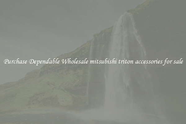 Purchase Dependable Wholesale mitsubishi triton accessories for sale
