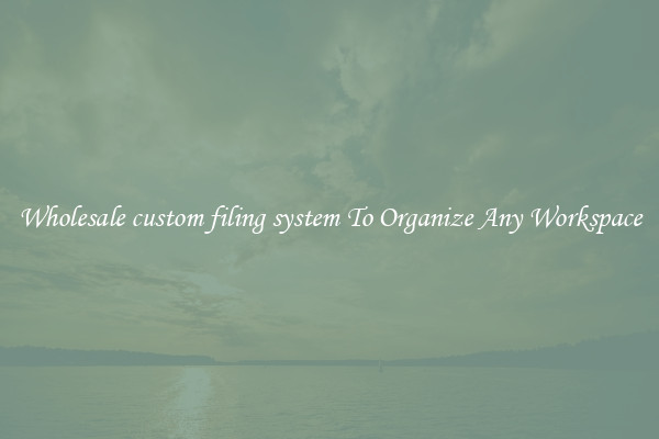 Wholesale custom filing system To Organize Any Workspace