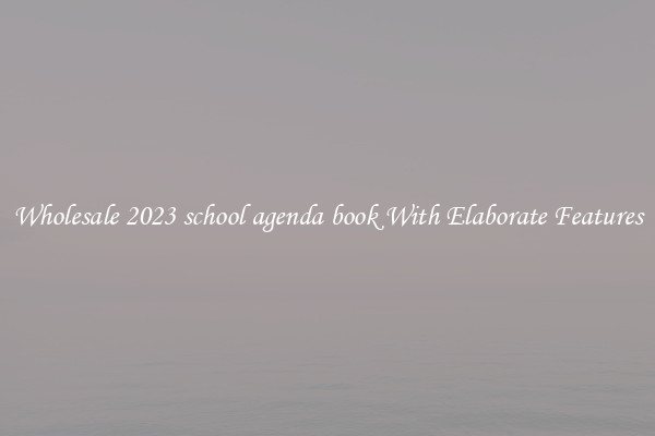 Wholesale 2023 school agenda book With Elaborate Features