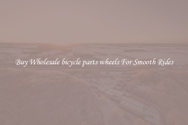 Buy Wholesale bicycle parts wheels For Smooth Rides