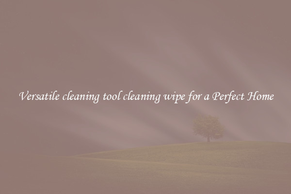 Versatile cleaning tool cleaning wipe for a Perfect Home