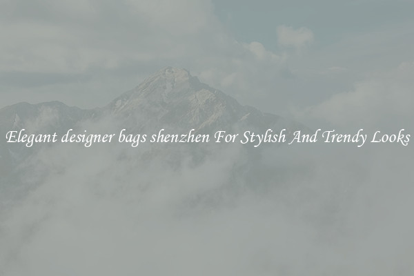 Elegant designer bags shenzhen For Stylish And Trendy Looks