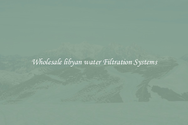 Wholesale libyan water Filtration Systems