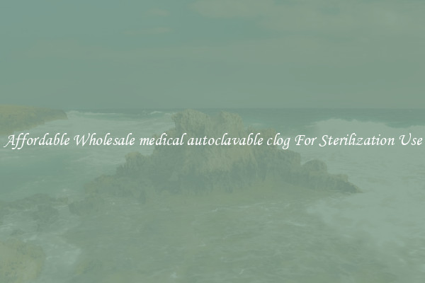 Affordable Wholesale medical autoclavable clog For Sterilization Use