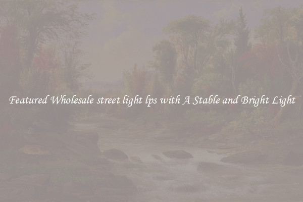 Featured Wholesale street light lps with A Stable and Bright Light