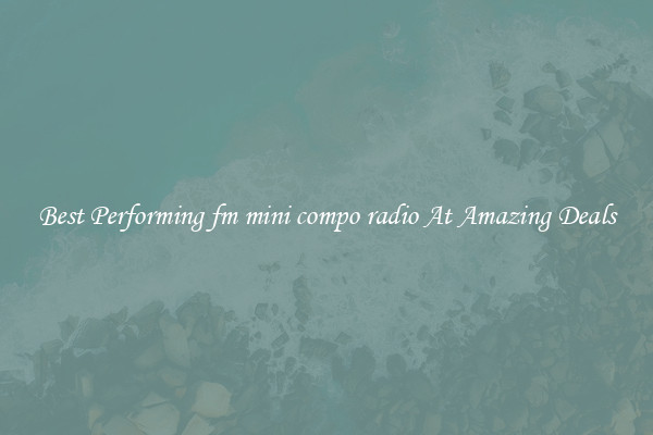 Best Performing fm mini compo radio At Amazing Deals