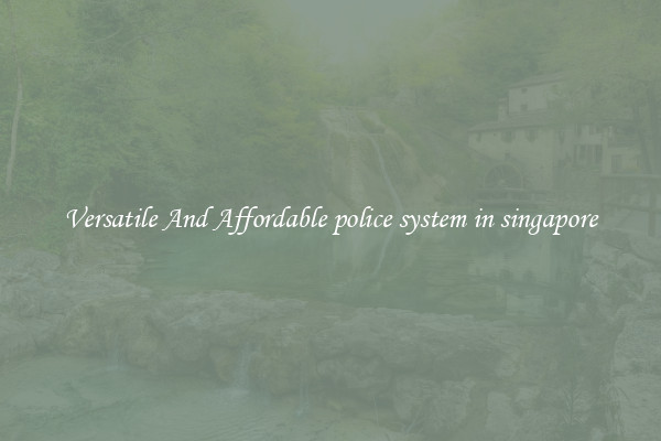 Versatile And Affordable police system in singapore