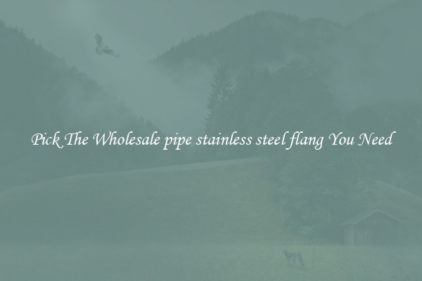Pick The Wholesale pipe stainless steel flang You Need