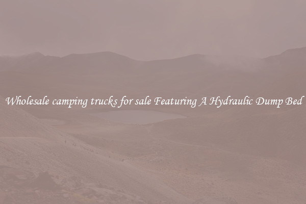Wholesale camping trucks for sale Featuring A Hydraulic Dump Bed