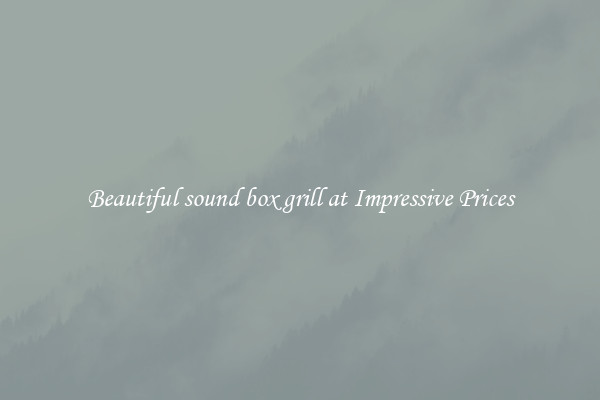 Beautiful sound box grill at Impressive Prices