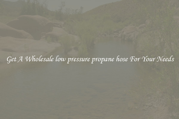 Get A Wholesale low pressure propane hose For Your Needs