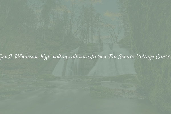 Get A Wholesale high voltage oil transformer For Secure Voltage Control